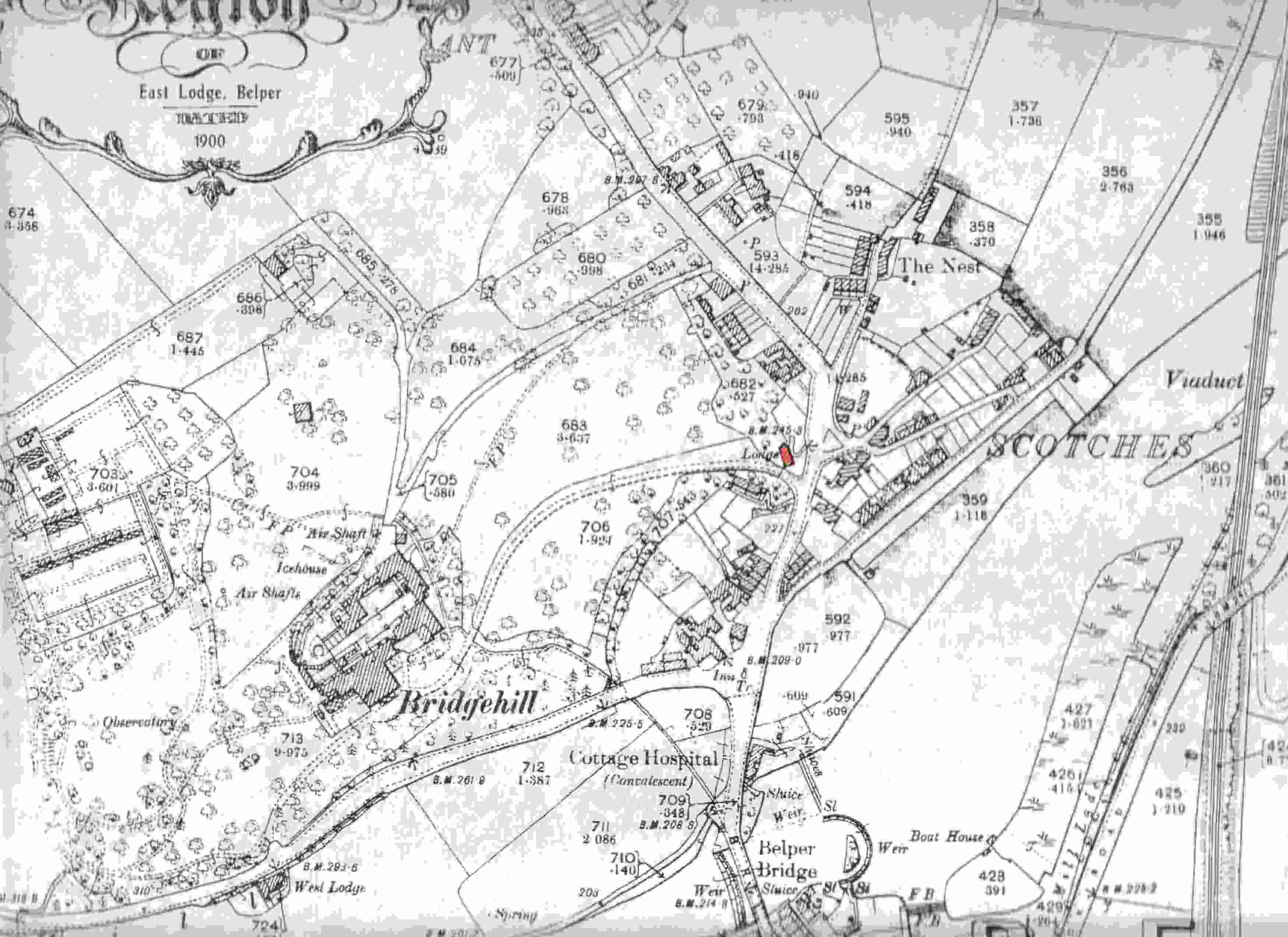 Map of Bridgehill and East Lodge, Belper, Derbyshire, UK